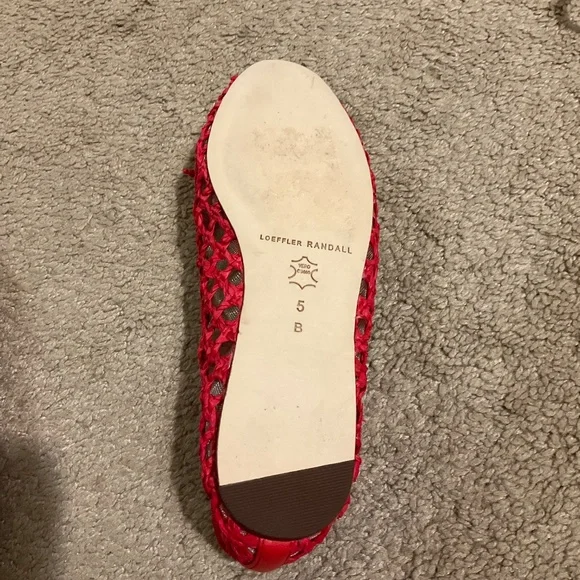 Loeffler Randall Women's Leonie Ballet Flat, Red - Picture 5 of 5